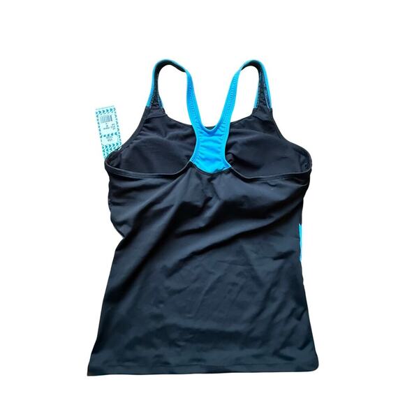 Finz Girls Black Rackerback Surf Swim Tank Size 14 NWT Beach Pool Surfing Vacay - Picture 2 of 8